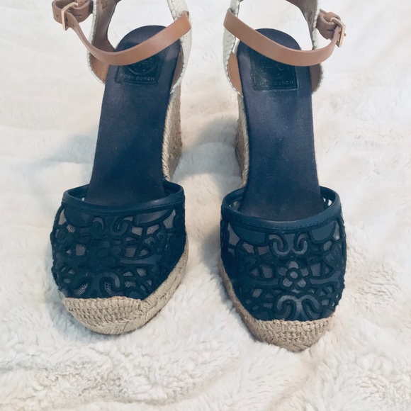 SOLD TORY BURCH navy blue Espadrilles shoes 9 - Picture 3 of 10